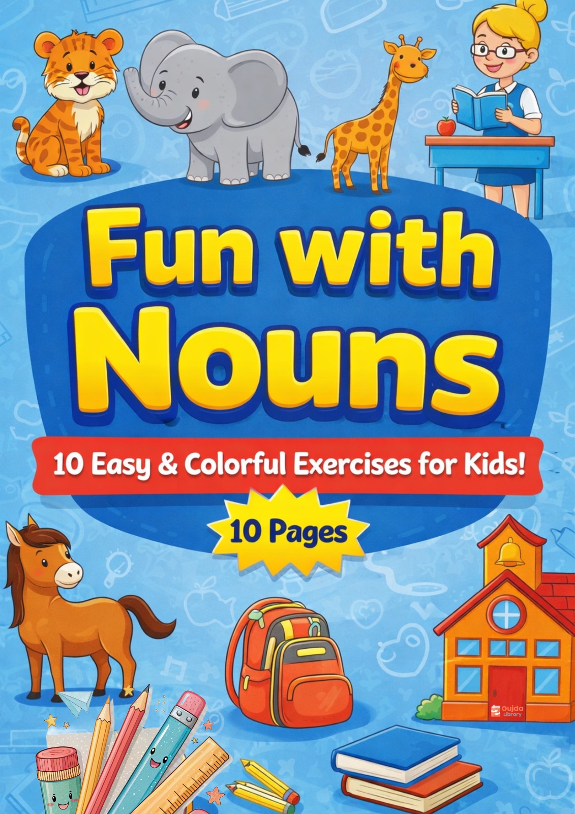 Learn Nouns the Fun Way: Animals / School for Kids