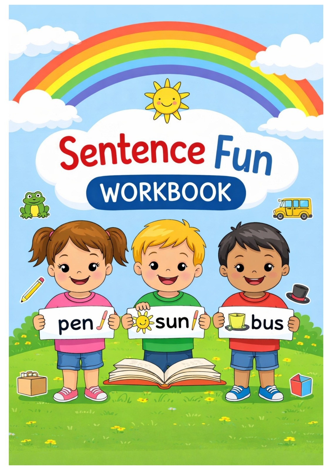 Sentence Fun for Kids Learn to Read, Think, and Complete Sentences Easily.